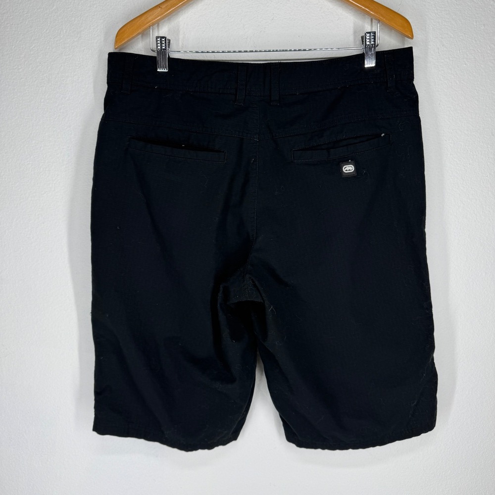 Ecko Unltd Mens Black Ripstop Cargo Shorts Size 36 Y2K Streetwear Utility Skater - Picture 2 of 7